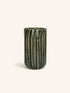 CANNES - vaas/windlicht - glas - DIA 16 x H 30 cm - kaki