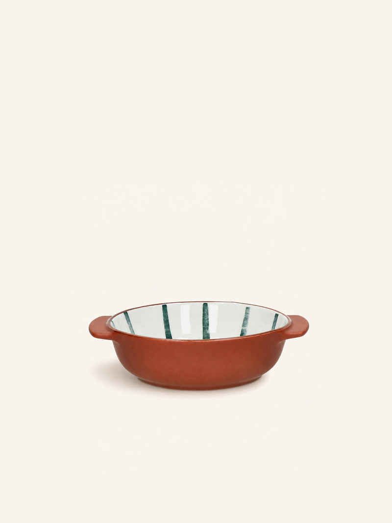 MYKONOS - ovenschotel/kom - porselein - DIA 16,3 x H 4,8 cm - groen