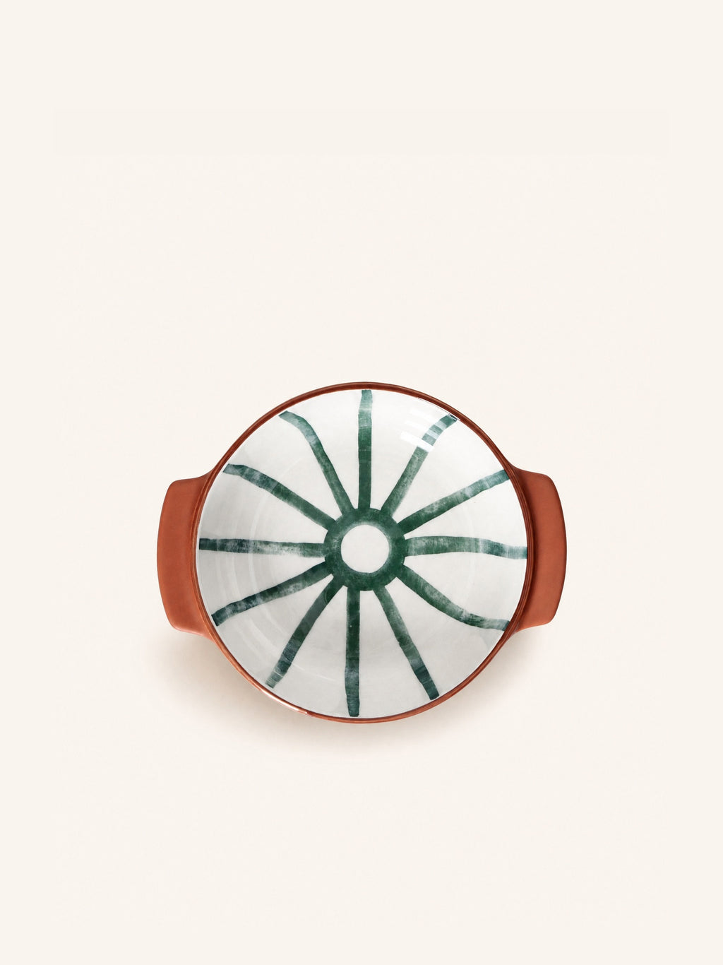 MYKONOS - ovenschotel/kom - porselein - DIA 16,3 x H 4,8 cm - groen
