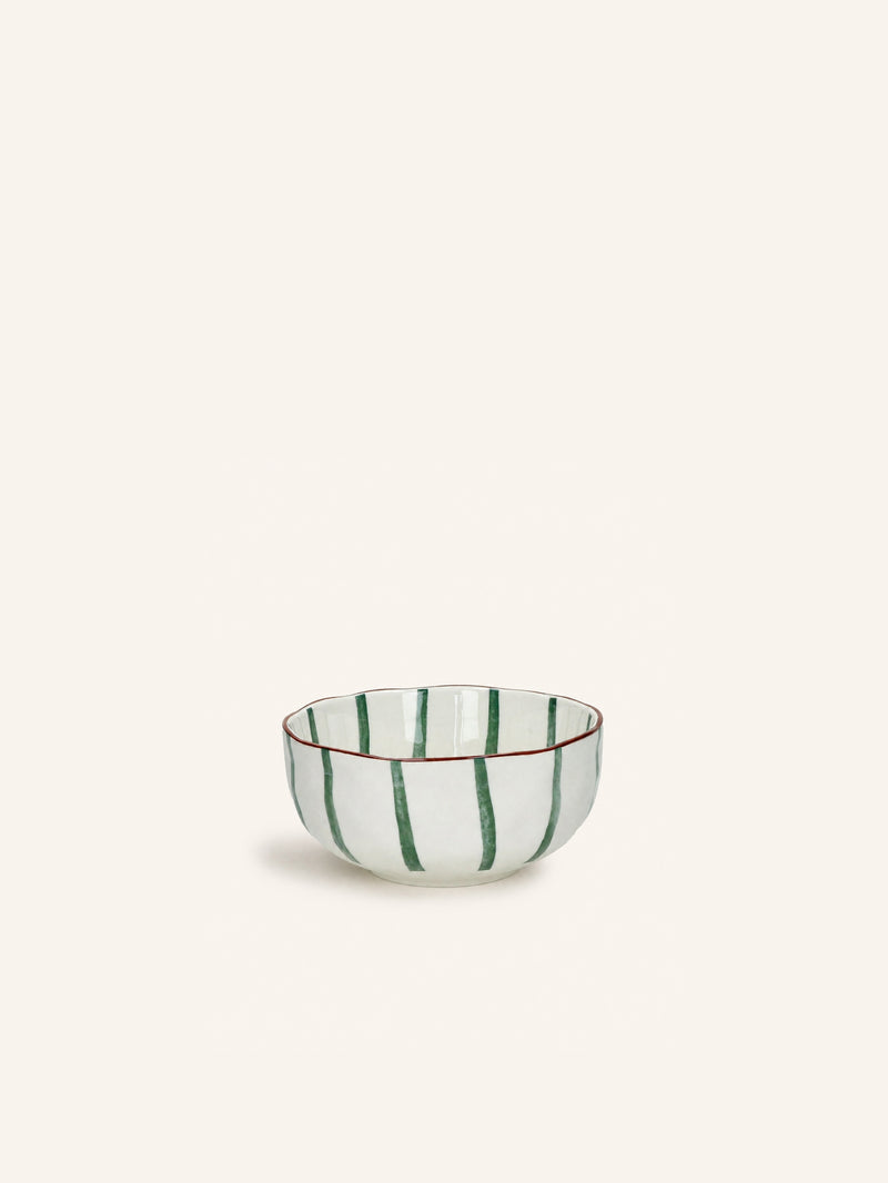 MYKONOS - soepkom - porselein - DIA 15,2 x H 6 cm - groen