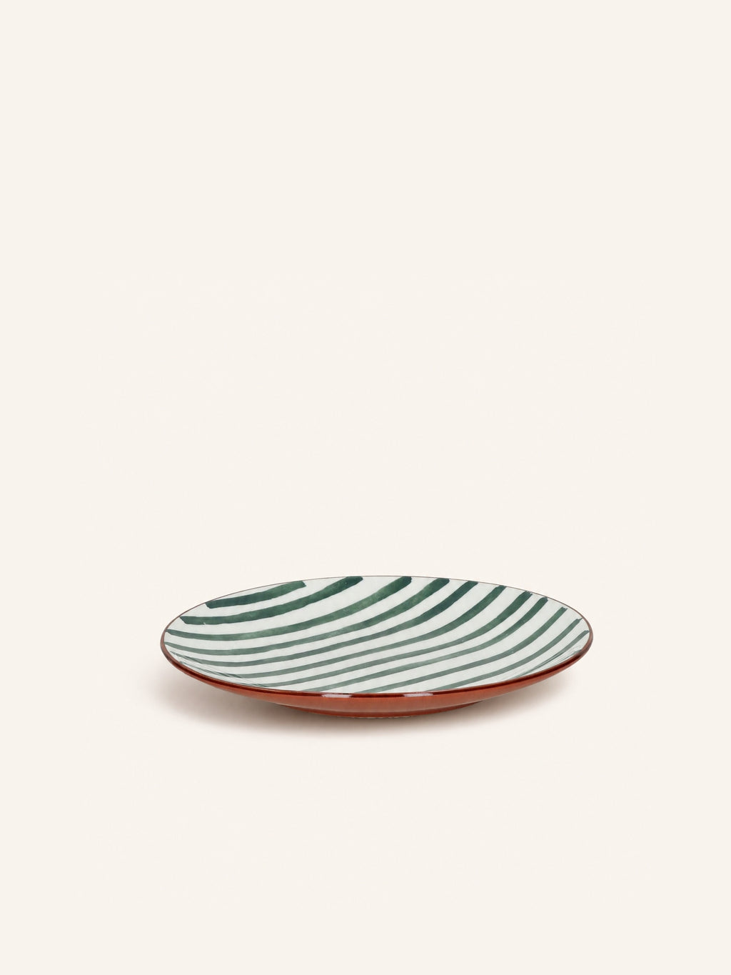MYKONOS - plato de postre - porcelana - DIA 20,3 x H 2 cm - verde