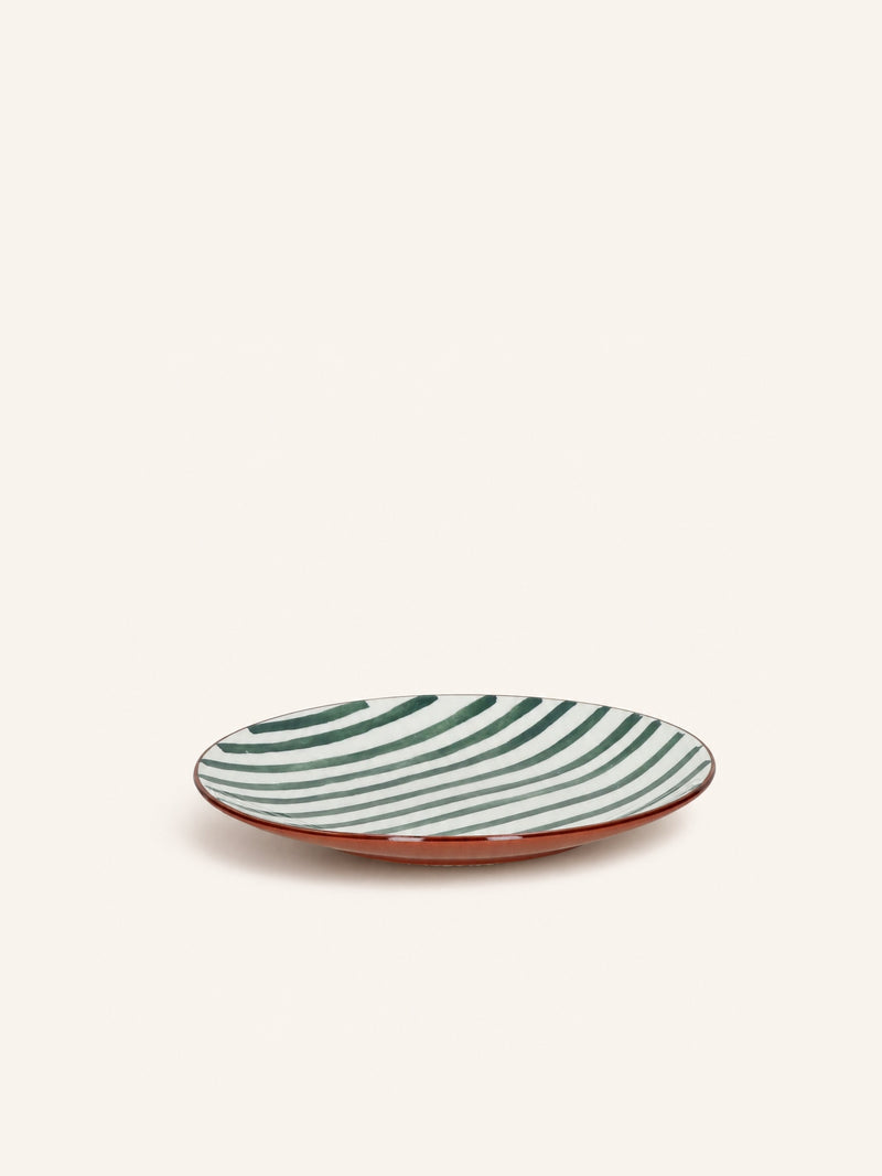 MYKONOS - dessert plate - porcelain - DIA 20,3 x H 2 cm - green