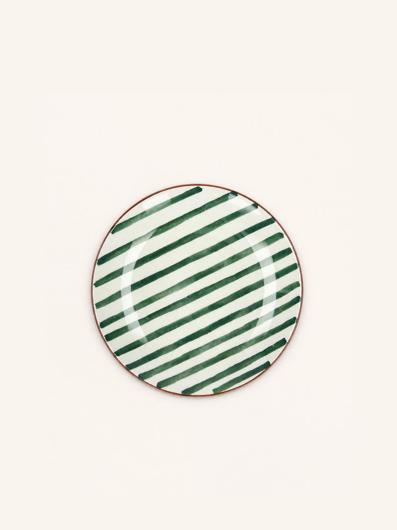 MYKONOS - dessert plate - porcelain - DIA 20,3 x H 2 cm - green