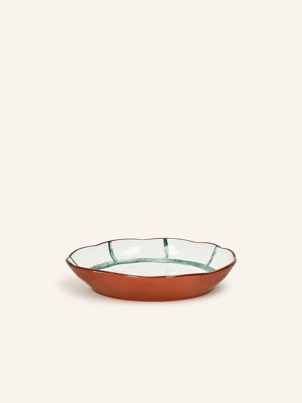 MYKONOS - deep plate - porcelain - DIA 20 x H 3,5 cm - green