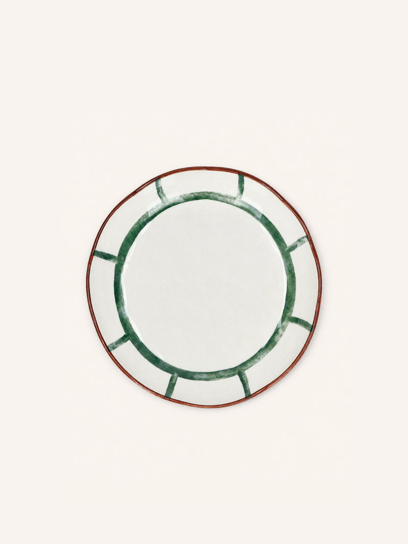 MYKONOS - diep bord - porselein - DIA 20 x H 3,5 cm - groen