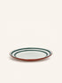 MYKONOS - dinerbord - porselein - DIA 27 x H 2,5 cm - groen