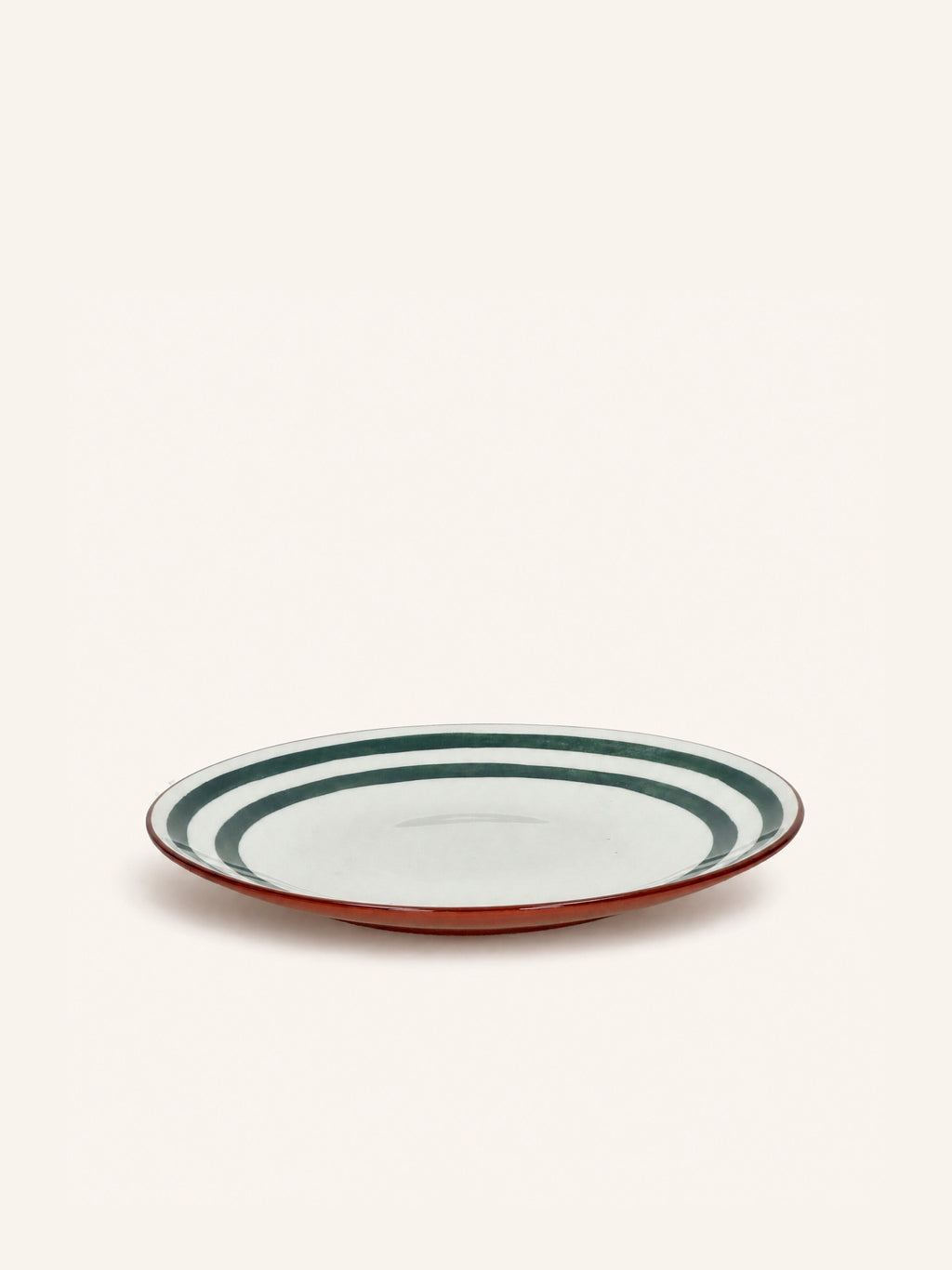 MYKONOS - assiette plate - porcelaine - DIA 27 x H 2,5 cm - vert