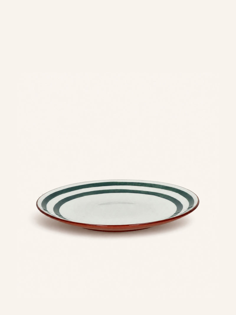 MYKONOS - dinerbord - porselein - DIA 27 x H 2,5 cm - groen