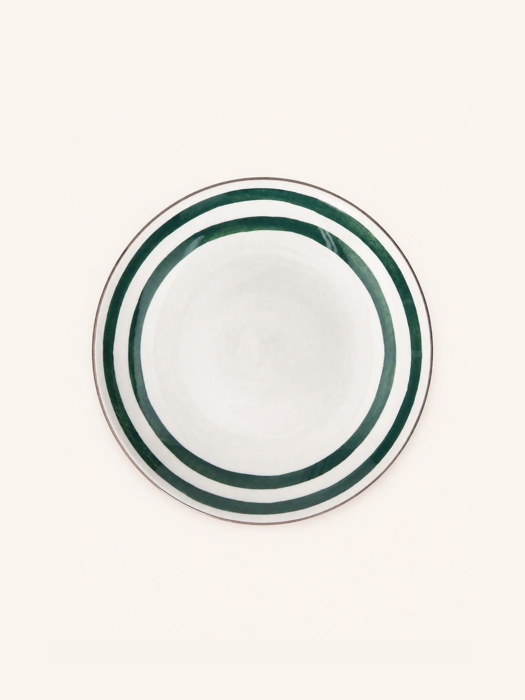 MYKONOS - assiette plate - porcelaine - DIA 27 x H 2,5 cm - vert