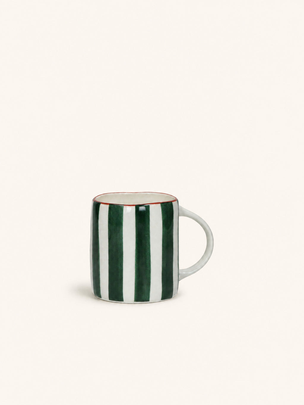 MYKONOS - mok 37,5 CL - porselein - L 12 x W 8,5 x H 9 cm - groen