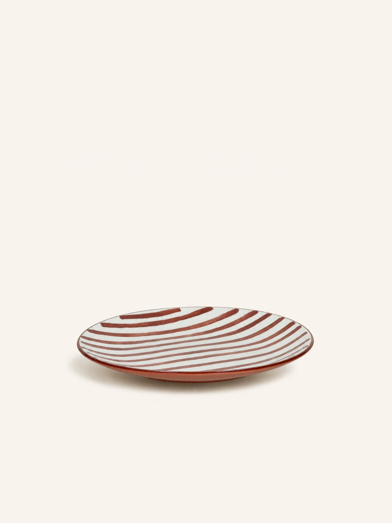 MYKONOS - dessert plate - porcelain - DIA 20,3 x H 2 cm - rust