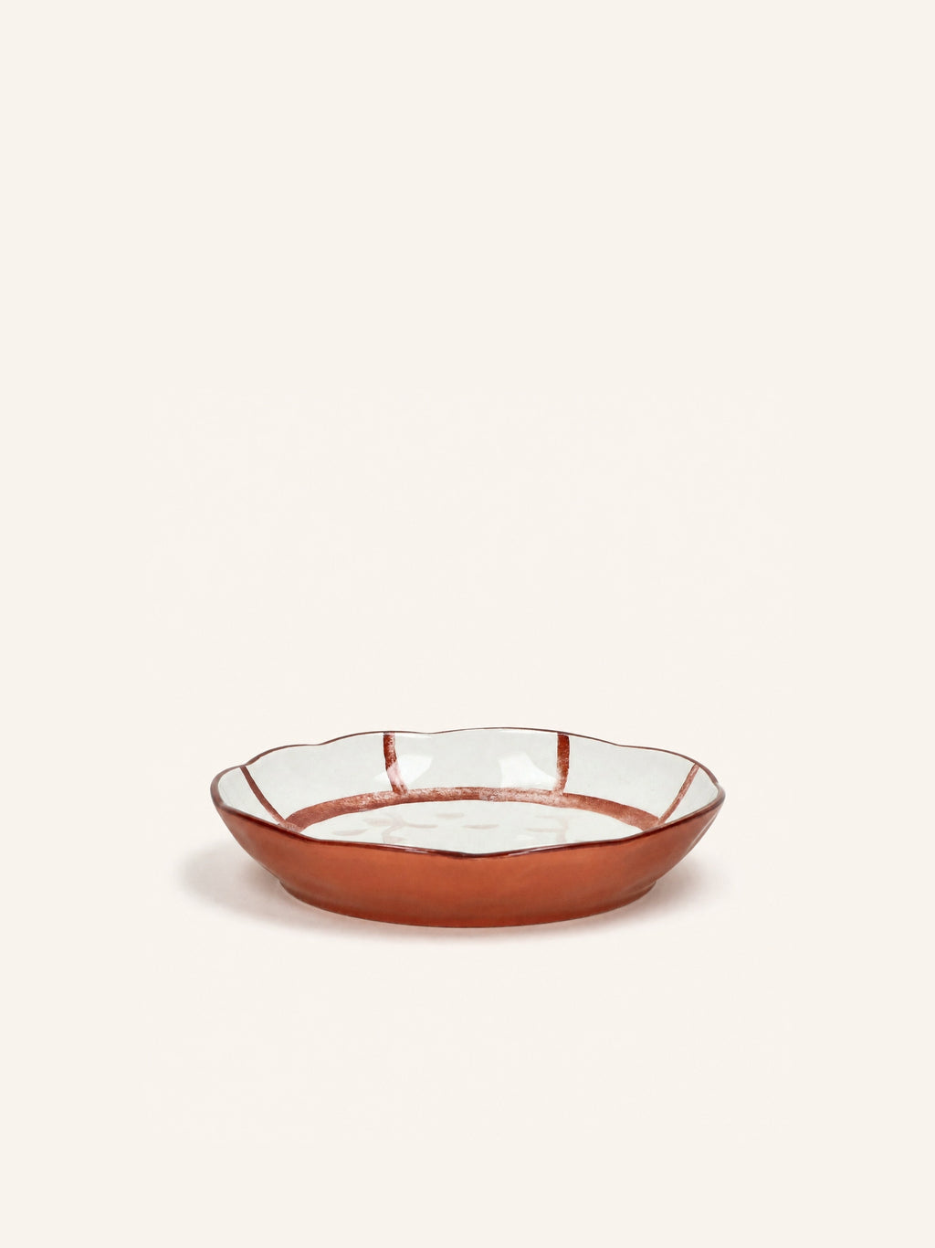 MYKONOS - diep bord - porselein - DIA 20 x H 3,5 cm - roest