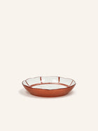 MYKONOS - diep bord - porselein - DIA 20 x H 3,5 cm - roest