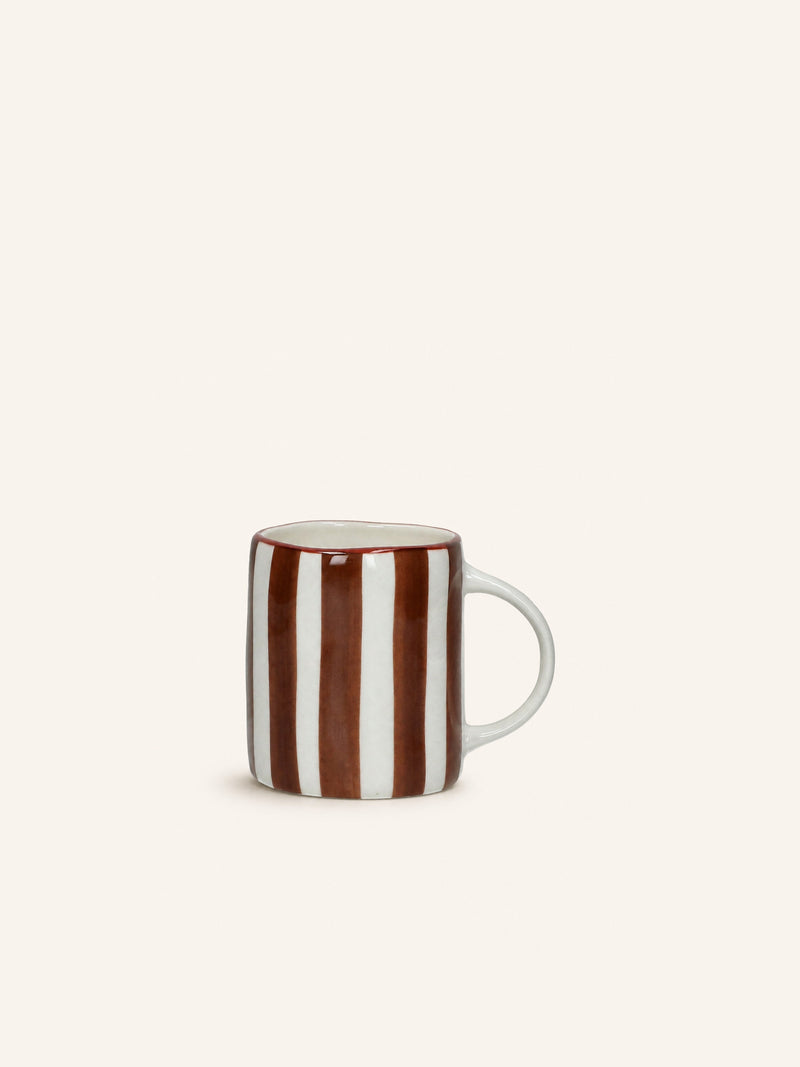 MYKONOS - mok 37,5 CL - porselein - L 12 x W 8,5 x H 9 cm - roest