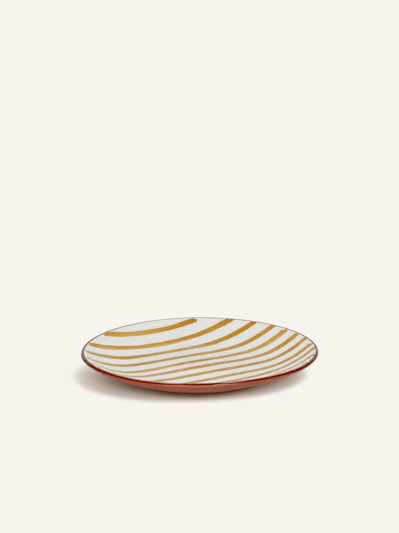 MYKONOS - dessert plate - porcelain - DIA 20,3 x H 2 cm - yellow