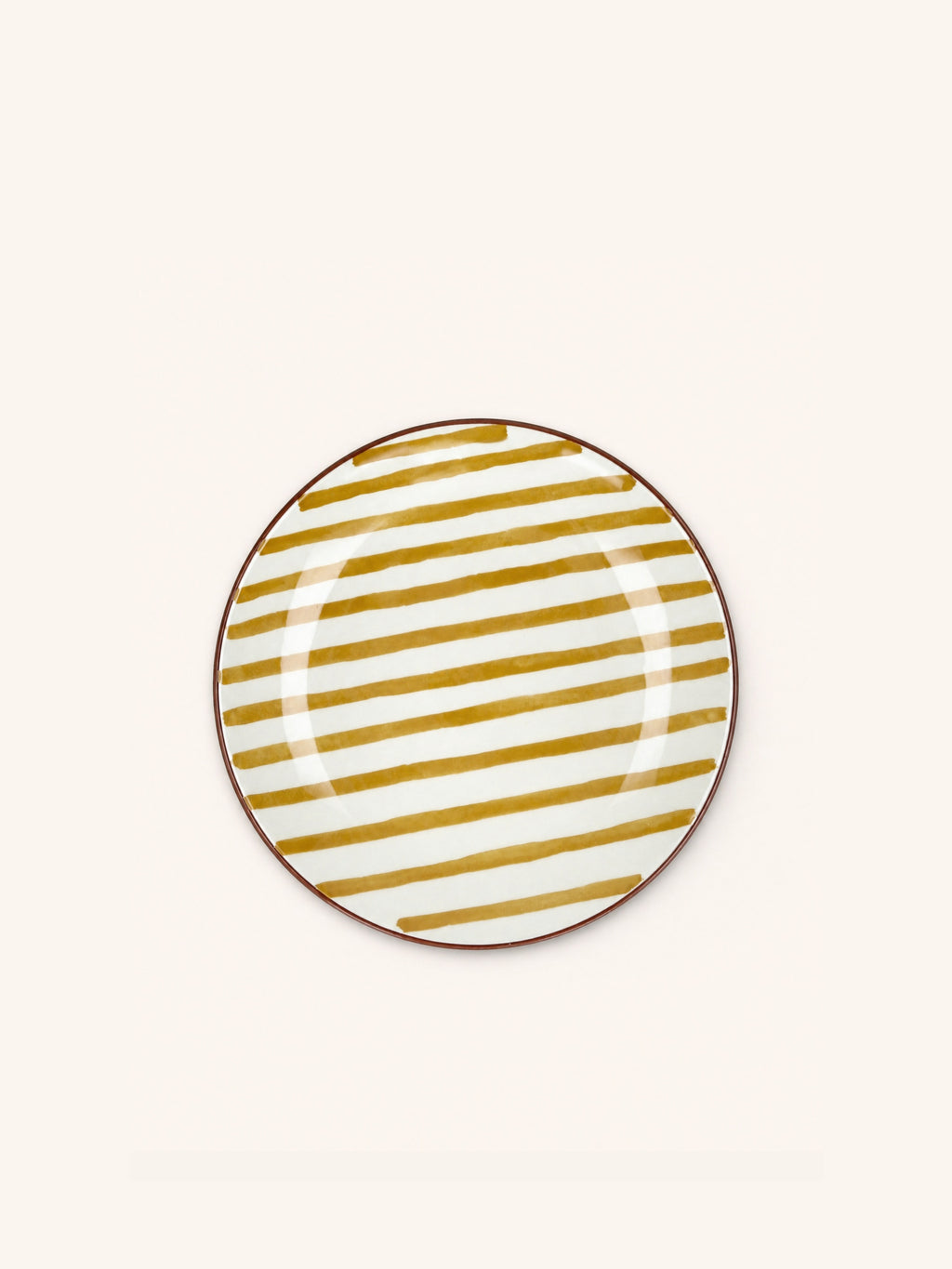 MYKONOS - dessertbord - porselein - DIA 20,3 x H 2 cm - geel