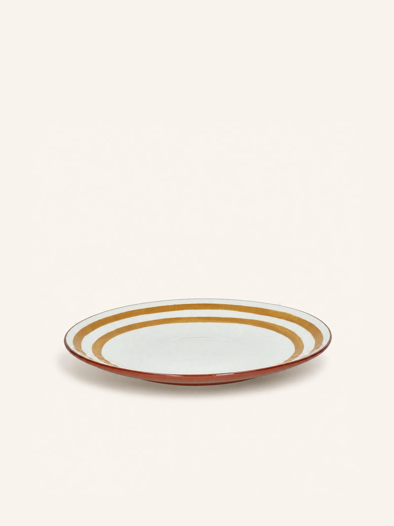 MYKONOS - dinerbord - porselein - DIA 27 x H 2,5 cm - geel