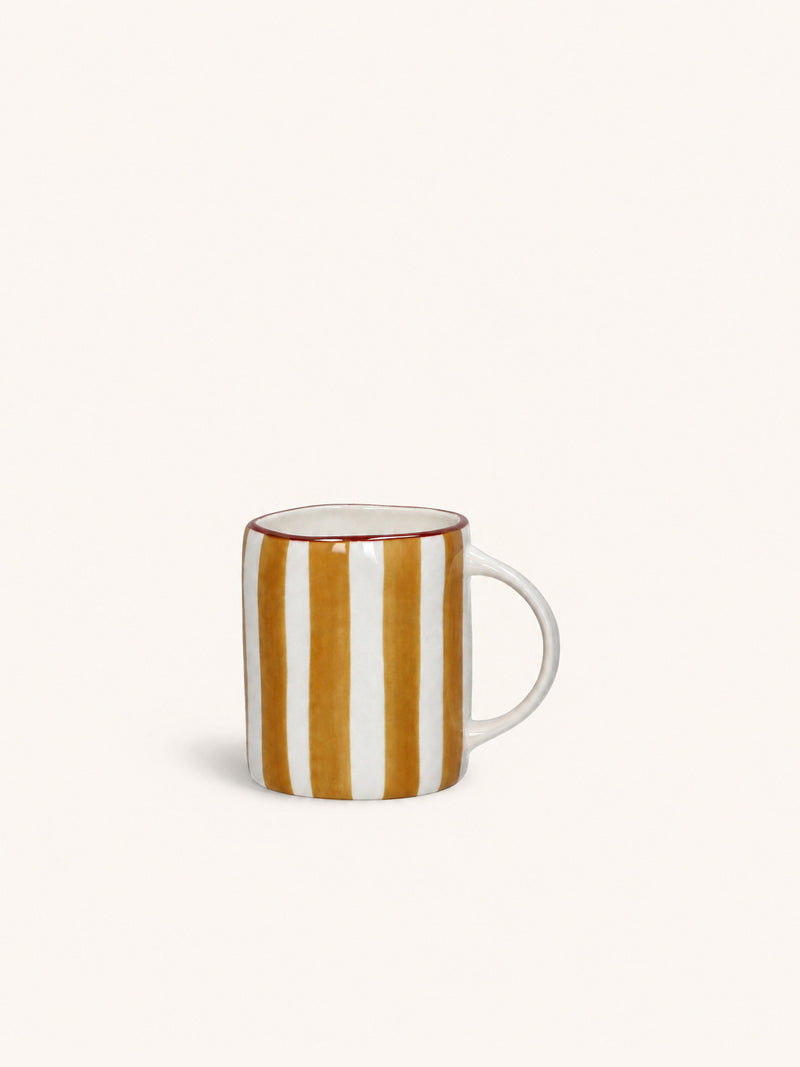 MYKONOS - mok 37,5 CL - porselein - L 12 x W 8,5 x H 9 cm - geel