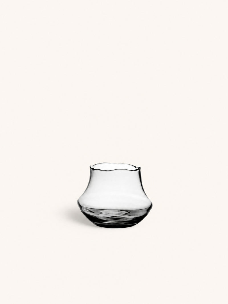 FAMIGLIA - vaso - vetro - DIA 15 x H 12 cm - trasparente