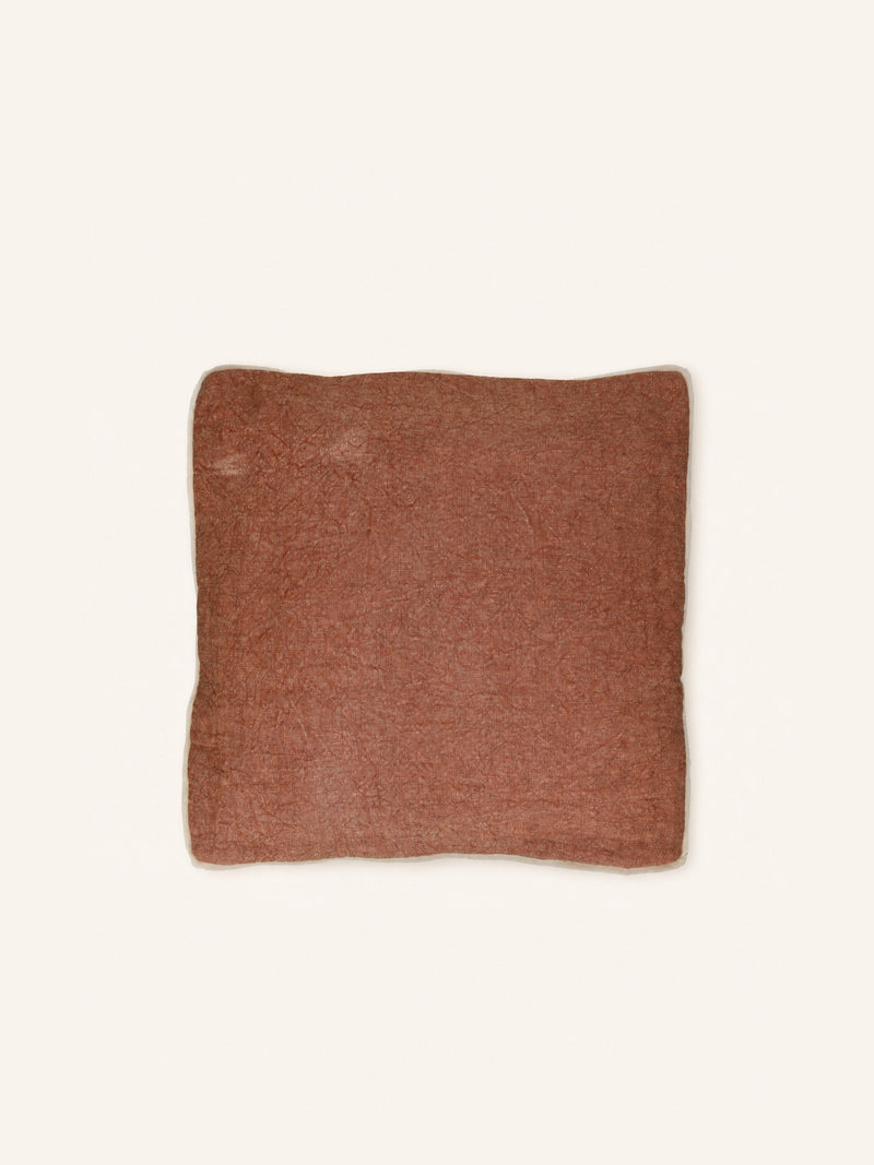 ALPHA OPPOSITES - cushion - linen - L 45 x W 45 cm - cinnamon