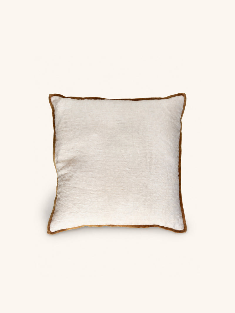 ALPHA OPPOSITES - cushion - linen - L 45 x W 45 cm - camel