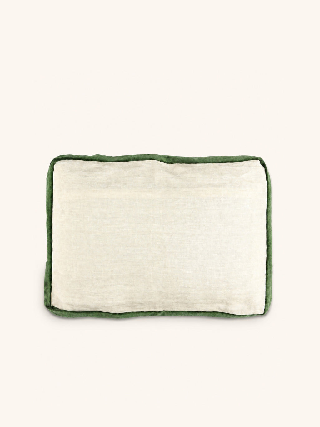 ALPHA BORDERS - Kissen - Leinen - L 60 x W 40 cm - Grün