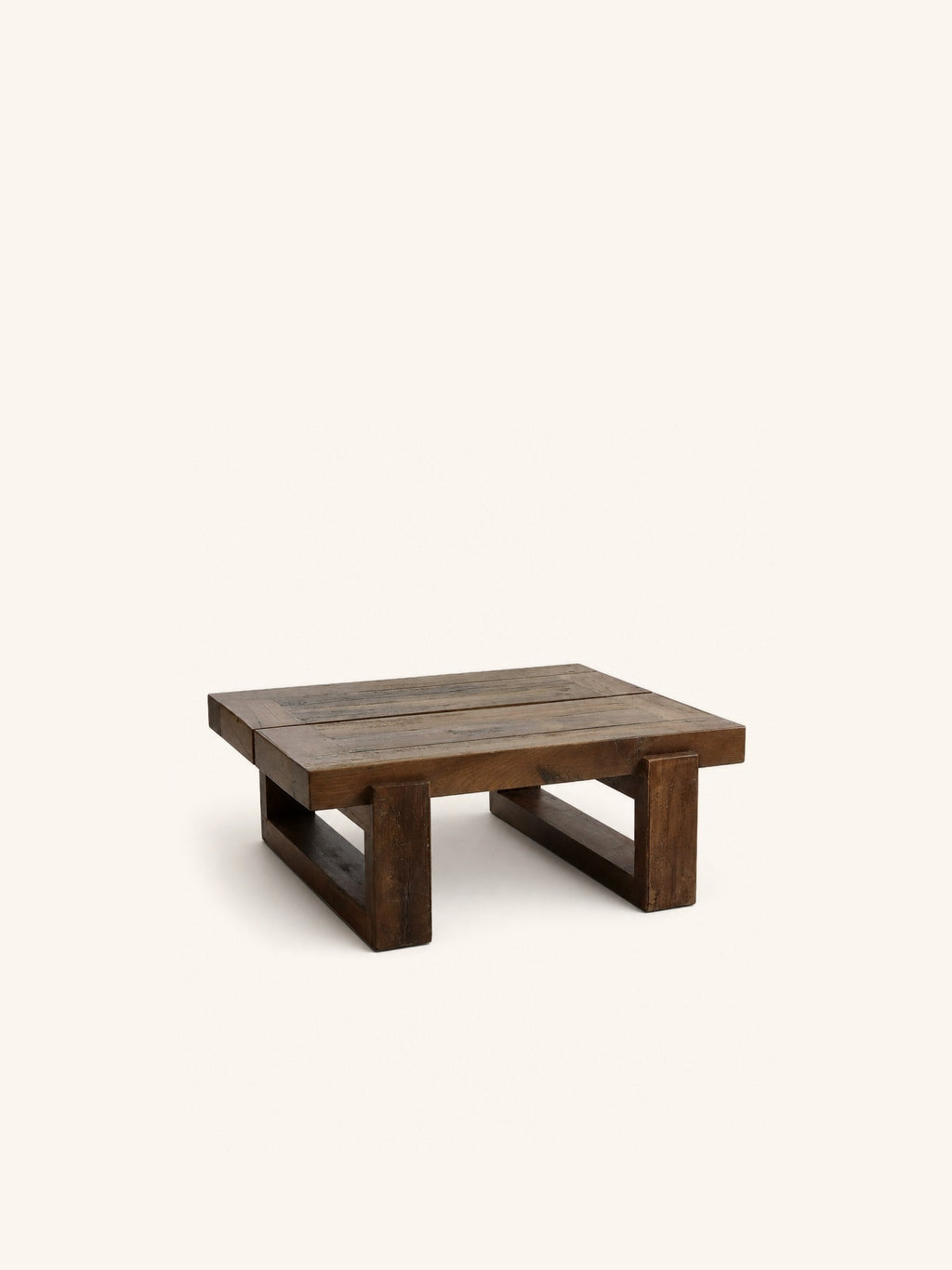 ANDALUCIA - Couchtisch - recyceltes Holz - L 80 x W 70 x H 30 cm - natur