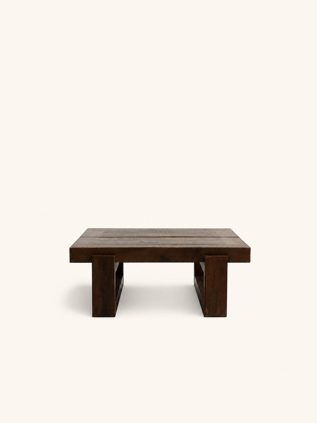 ANDALUCIA - Couchtisch - recyceltes Holz - L 80 x W 70 x H 30 cm - natur