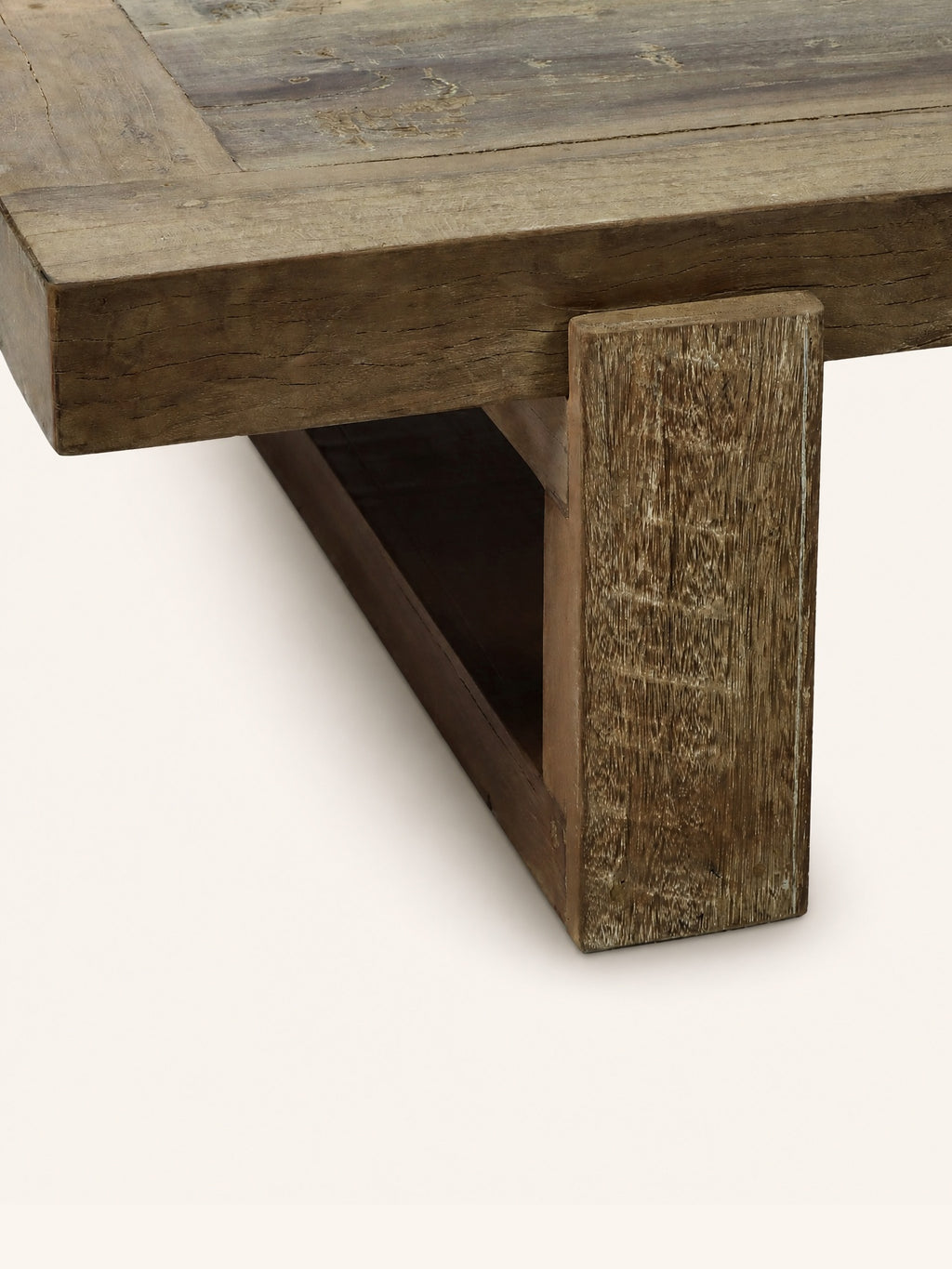 ANDALUCIA - Couchtisch - recyceltes Holz - L 80 x W 70 x H 30 cm - natur