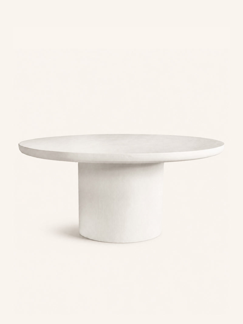 PIASTRO - table - lime plaster - DIA 150 x H 68 cm - off-white
