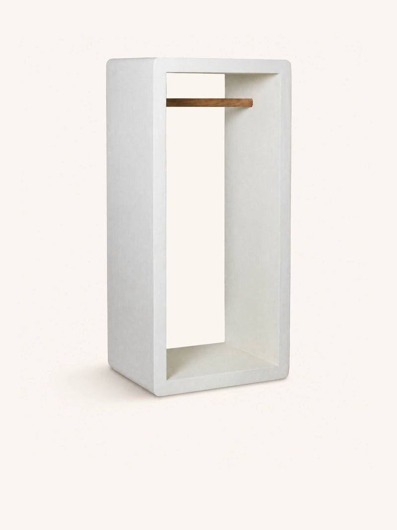VERONA - shelving unit - lime plaster - L 60 x W 50 x H 120 cm - off-white
