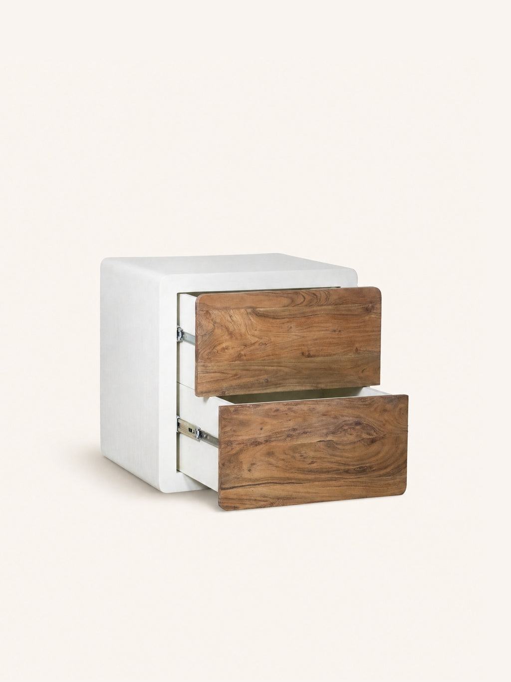 VERONA - rek 2 lades - kalkpleister - L 60 x W 50 x H 60 cm - gebroken wit