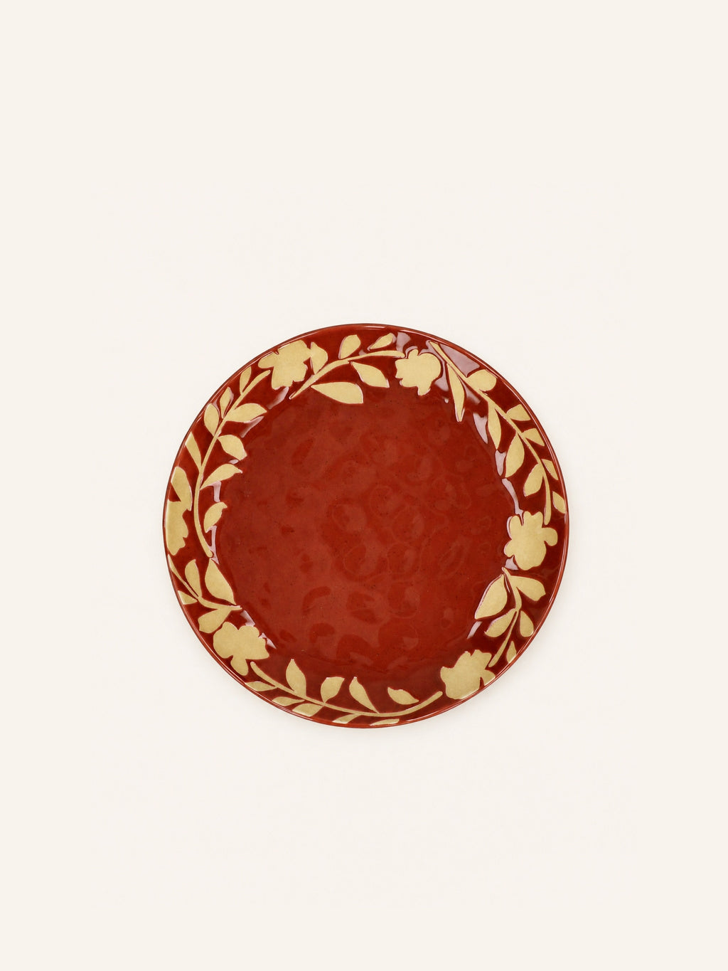 ROMANCE - dessert plate - porcelain - DIA 20,3 x H 2 cm - paprika
