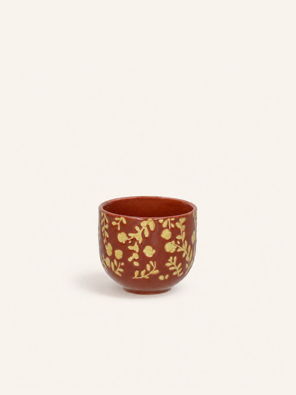 ROMANCE - vaso 12CL - porcelana - DIA 7 x H 6 cm - pimentón