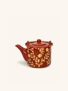 ROMANCE - theepot - porselein - L 16 x W 11 x H 11,5 cm - paprika