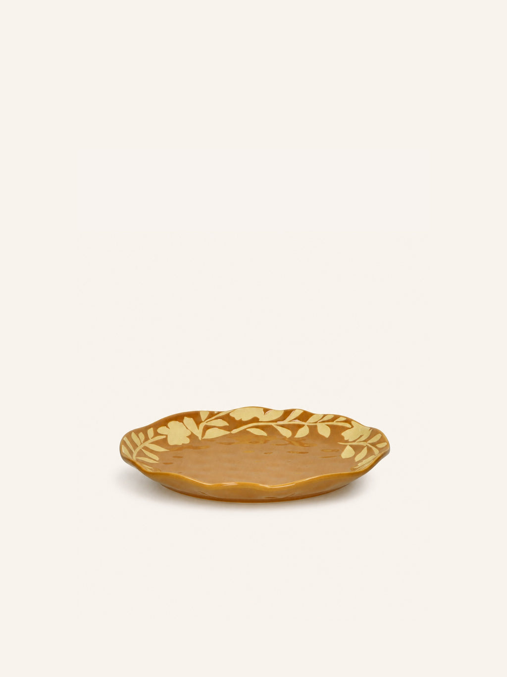 ROMANCE - dessertbord - porselein - DIA 20,3 x H 2 cm - safraan