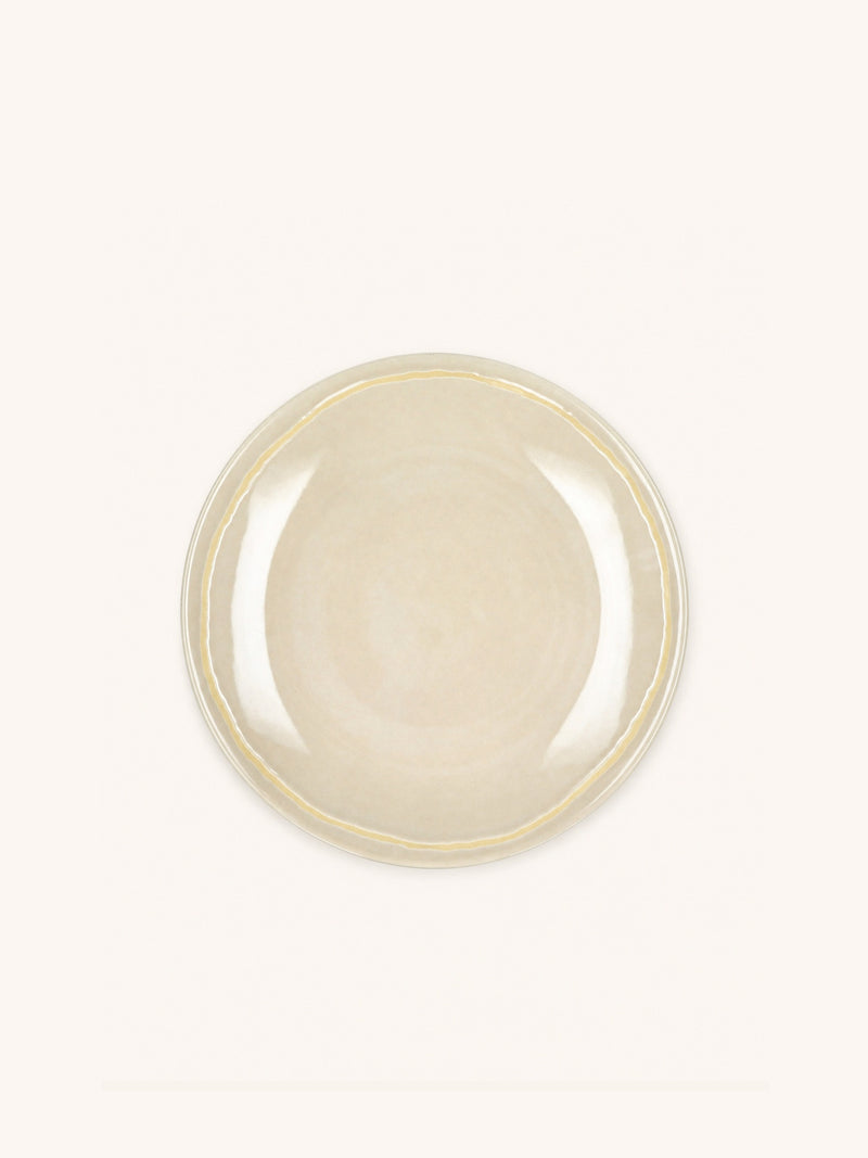 ROMANCE - dessertbord - porselein - DIA 22 x H 2,5 cm - latte