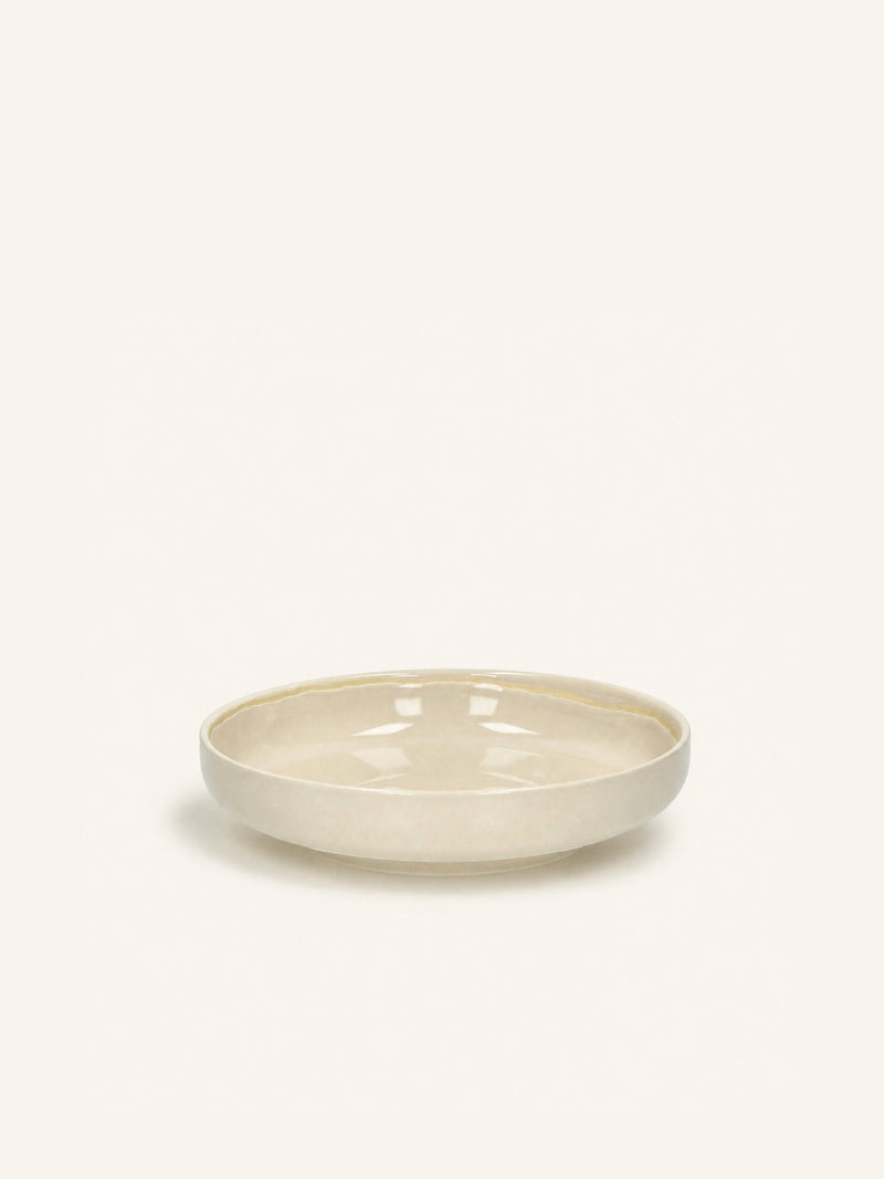 ROMANCE - diep bord - porselein - DIA 20,3 x H 4,5 cm - latte