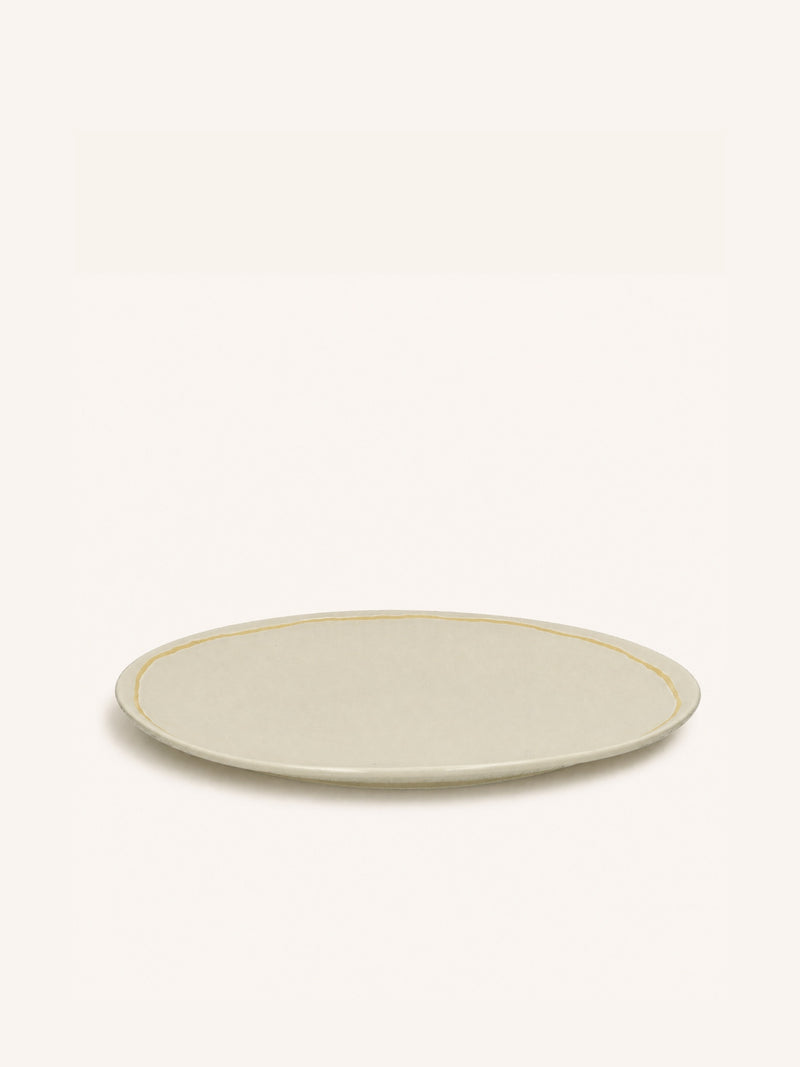 ROMANCE - dinerbord  - porselein - DIA 26,5 x H 2,5 cm - latte