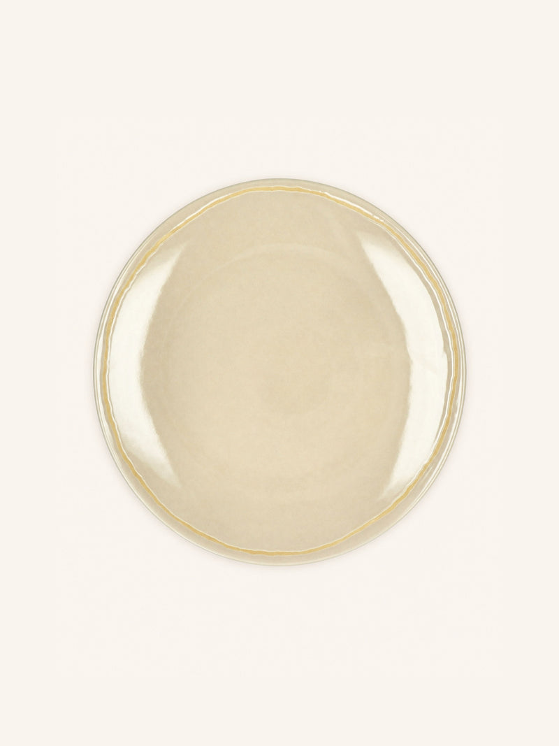 ROMANCE - dinerbord  - porselein - DIA 26,5 x H 2,5 cm - latte
