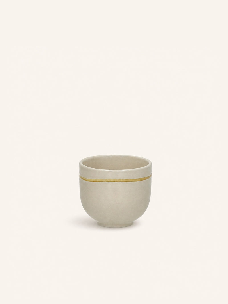 ROMANCE - Beker 12 CL - porselein - DIA 7 x H 6 cm - latte