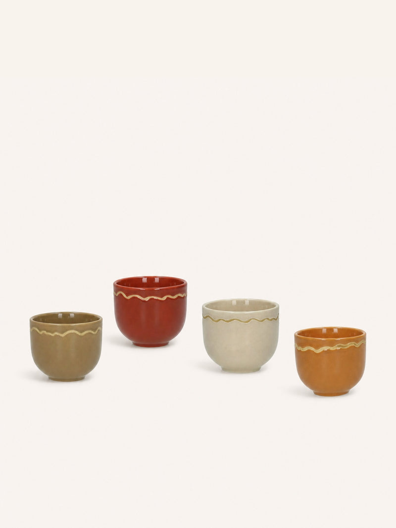 ROMANCE - Beker 12 CL - porselein - DIA 7 x H 6 cm - latte