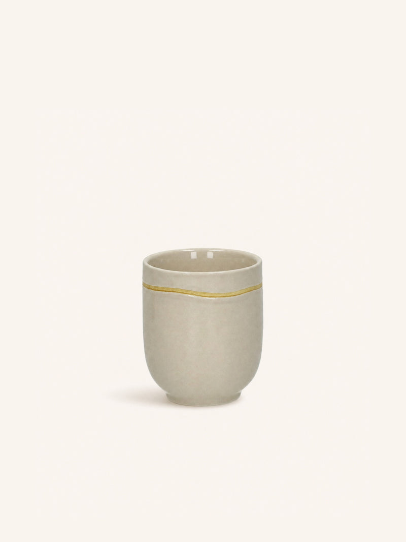 ROMANCE - Beker 20 CL - porselein - DIA 7 x H 8 cm - latte