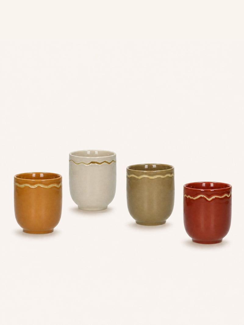 ROMANCE - Beker 20 CL - porselein - DIA 7 x H 8 cm - latte