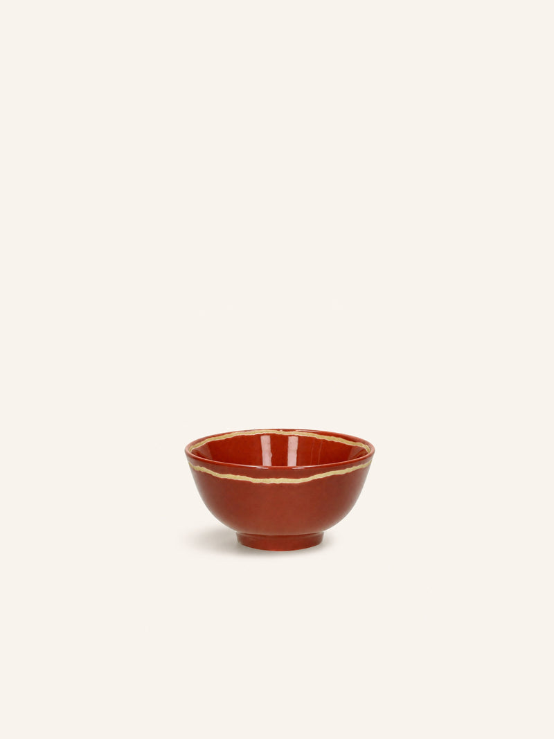 ROMANCE - ontbijtkom - porselein - DIA 11,5 x H 6 cm - paprika
