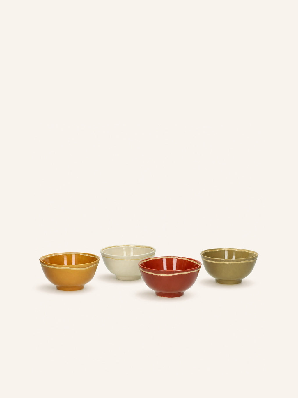 ROMANCE - ontbijtkom - porselein - DIA 11,5 x H 6 cm - paprika