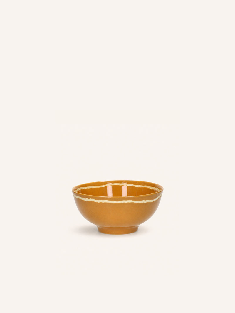 ROMANCE - soepkom - porselein - DIA 15 x H 7 cm - safraan