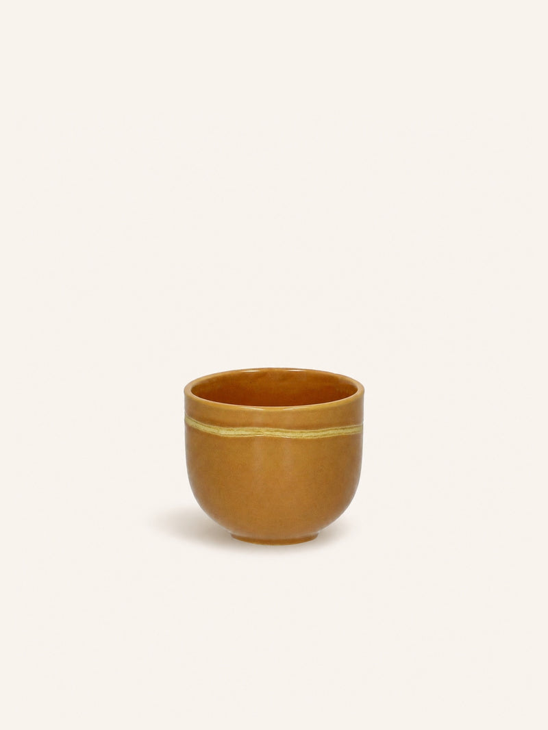 ROMANCE - Beker 12 CL - porselein - DIA 7 x H 6 cm - safraan