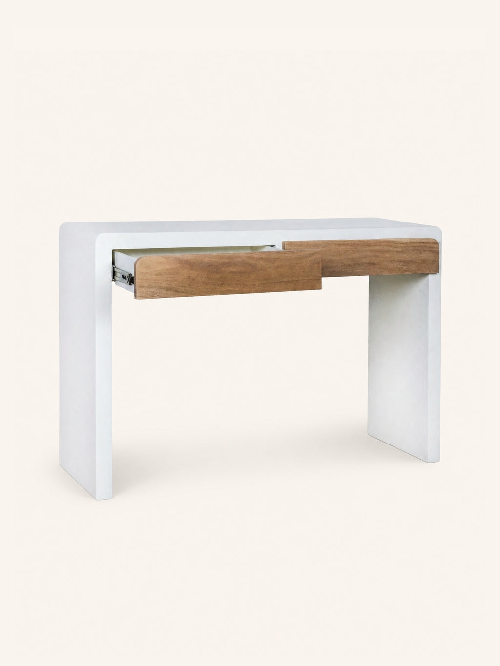 VERONA - Konsole mit 2 Schubladen - Kalkputz - L 120 x W 40 x H 80 cm - Cremeweiß