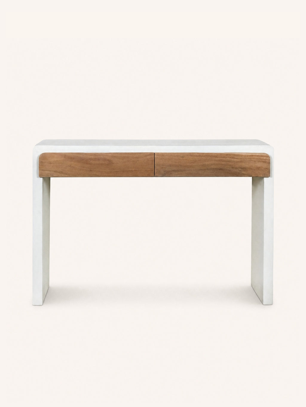 VERONA - Konsole mit 2 Schubladen - Kalkputz - L 120 x W 40 x H 80 cm - Cremeweiß